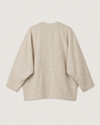 KALA handwoven Kala cotton jacket flat lay, back view, showing batwing sleeve structure and handwoven texture — Traces of the World
